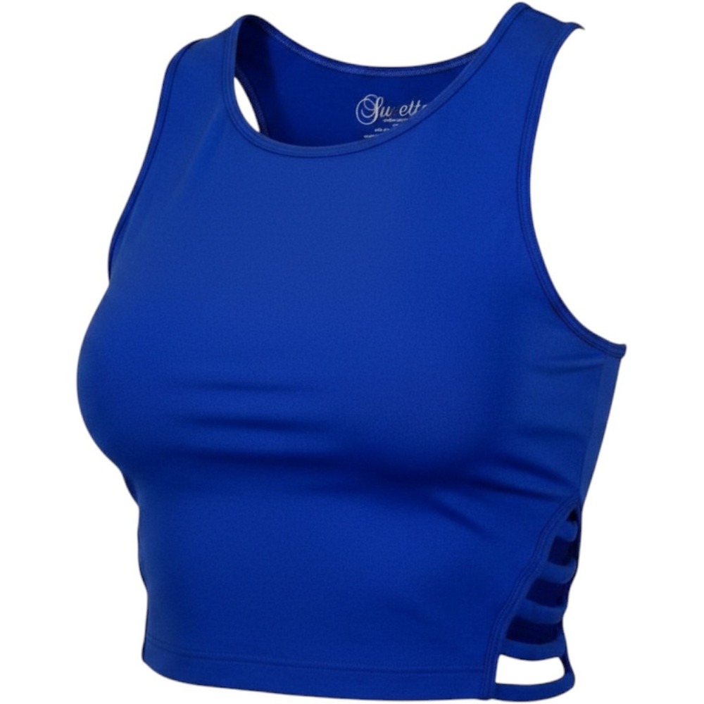 Suzette Collection‎ Tank Sports Blue Nylon Spandex Breathable Mesh Size O/S